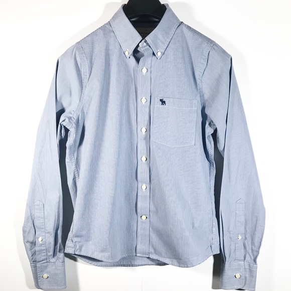Abercrombie & Fitch L/S Muscle Fit Button Down Sm - Picture 7 of 8